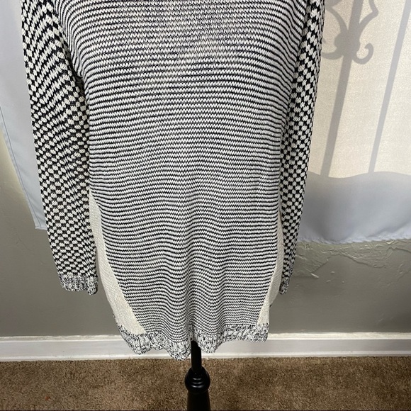 Modamix By Brandon Thomas Sweater Black White Casual Knit Sweater super soft - Picture 7 of 12